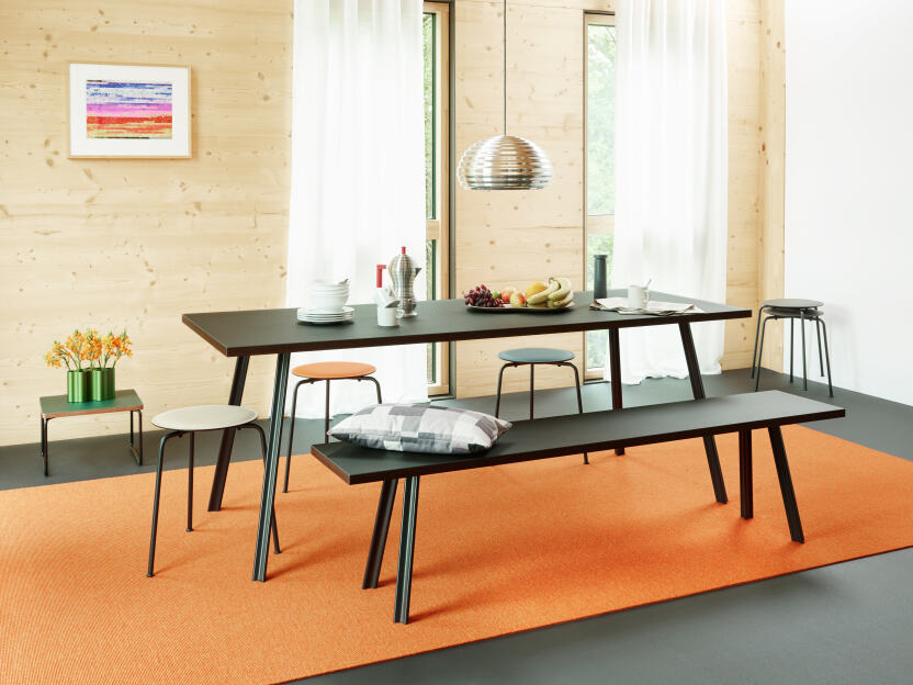 Configure a bench which matches your linoleum table