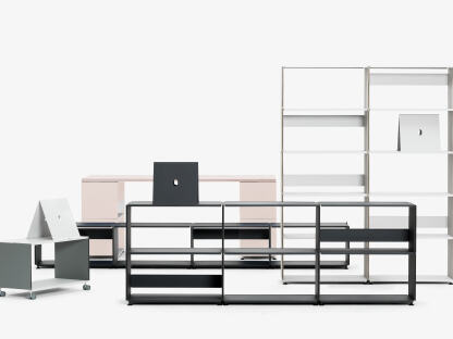 2016 – The Plusminus linoleum shelving system designed by Daniel Lorch