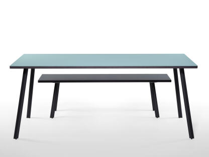 Sitzbank/Tisch Kombination mit Linoleum Oberfläche