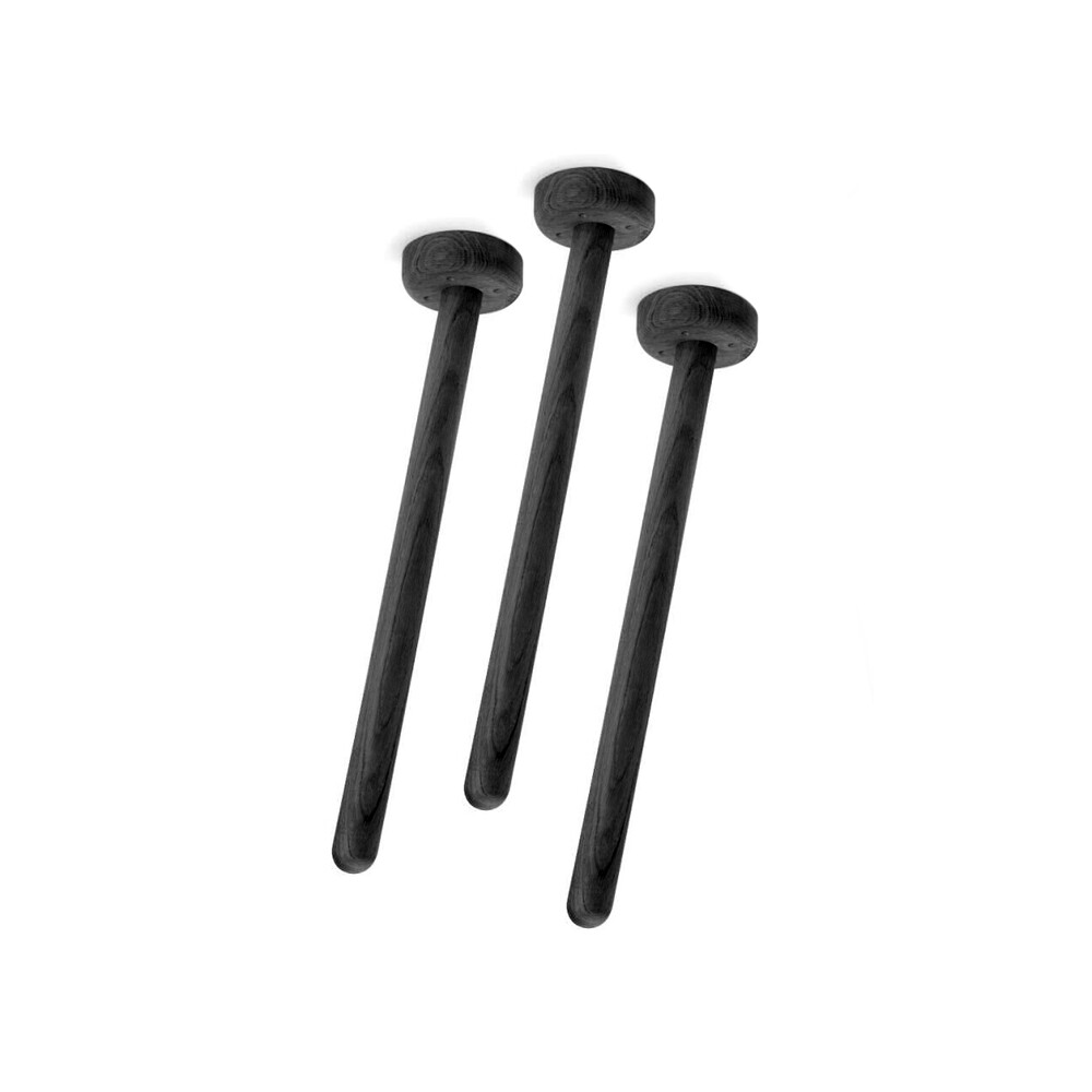 MT2 Table Legs by Murken Hansen in Wood, Oak, black stained, matt oiled