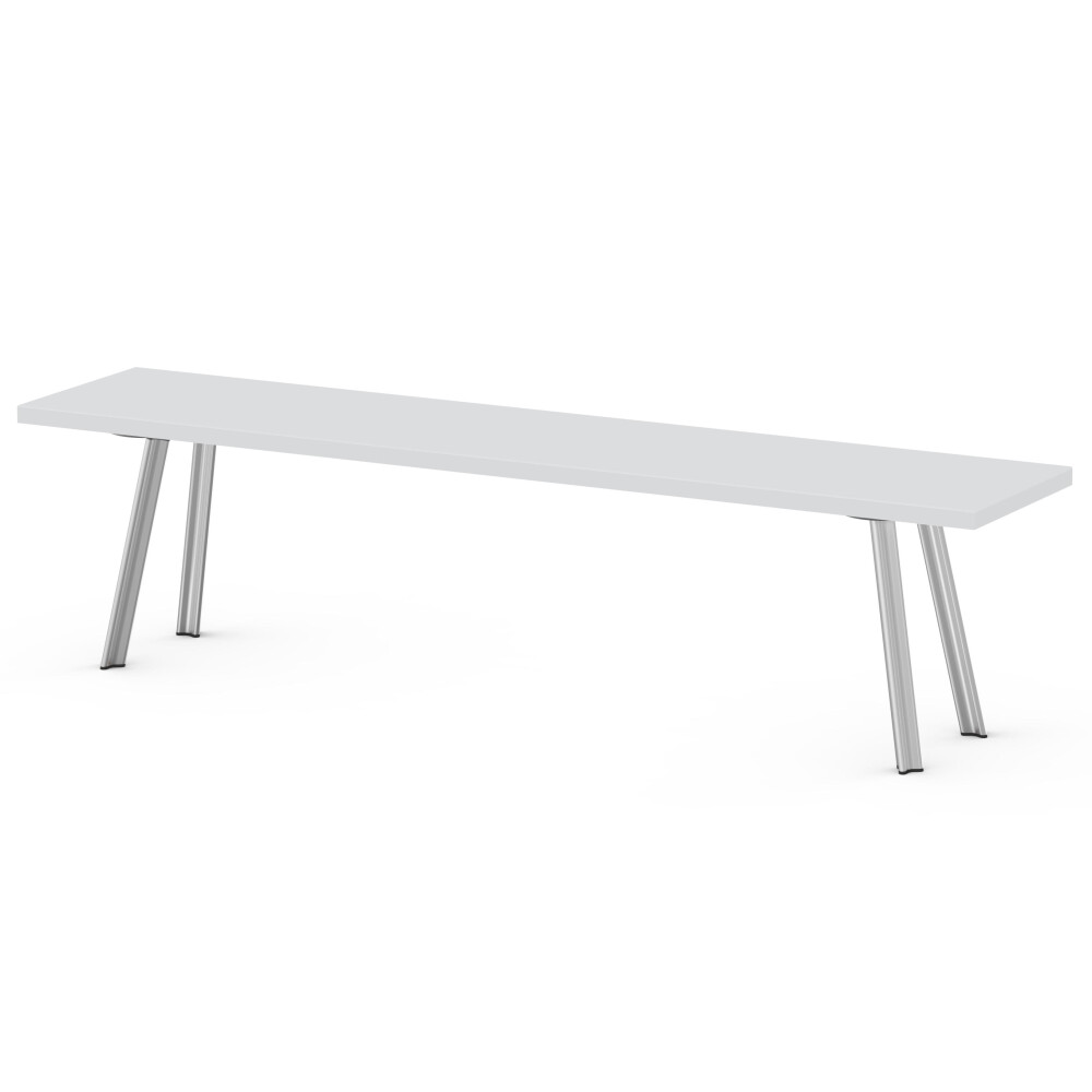 BEAM Bench - Linoleum Linoleum, 4177 Vapour - Edge Linoleum, 4177 Vapour - Material and Colour Aluminium, matt anodised - Size L 120 × W 36 × H 45 cm