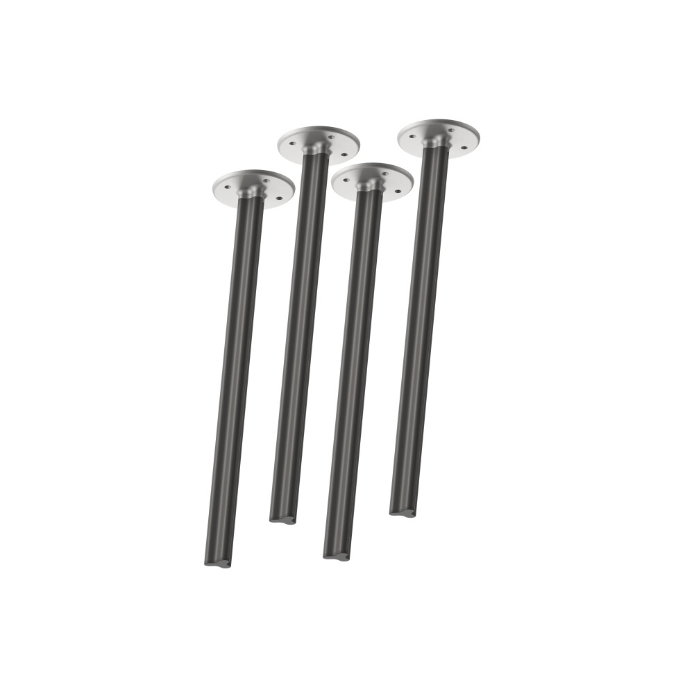 BEAM Table Legs - Material and Colour Aluminium, powder-coated, Black grey (RAL 7021) - Profile strength Standard - Height 71 cm - Set 4 Legs