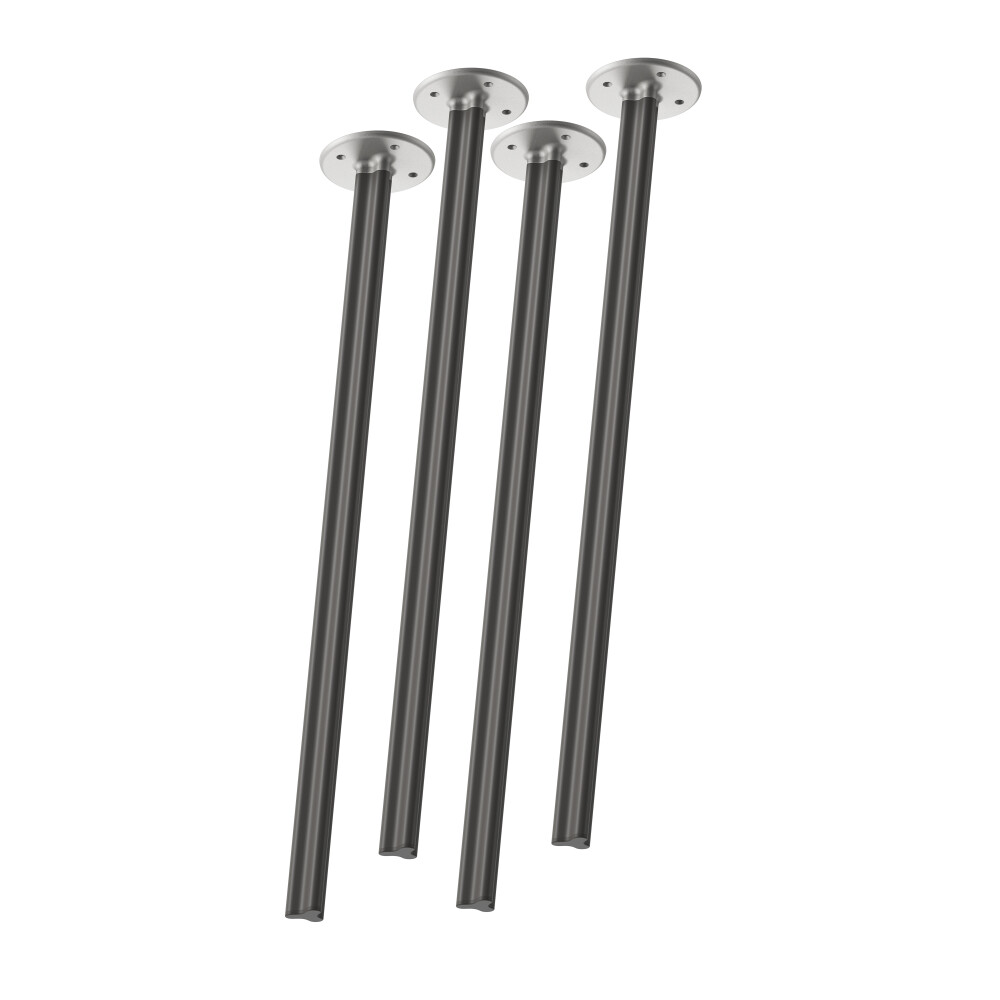 BEAM Table Legs - Material and Colour Aluminium, powder-coated, Black grey (RAL 7021) - Profile strength Standard - Height 102 cm - Set 4 Legs