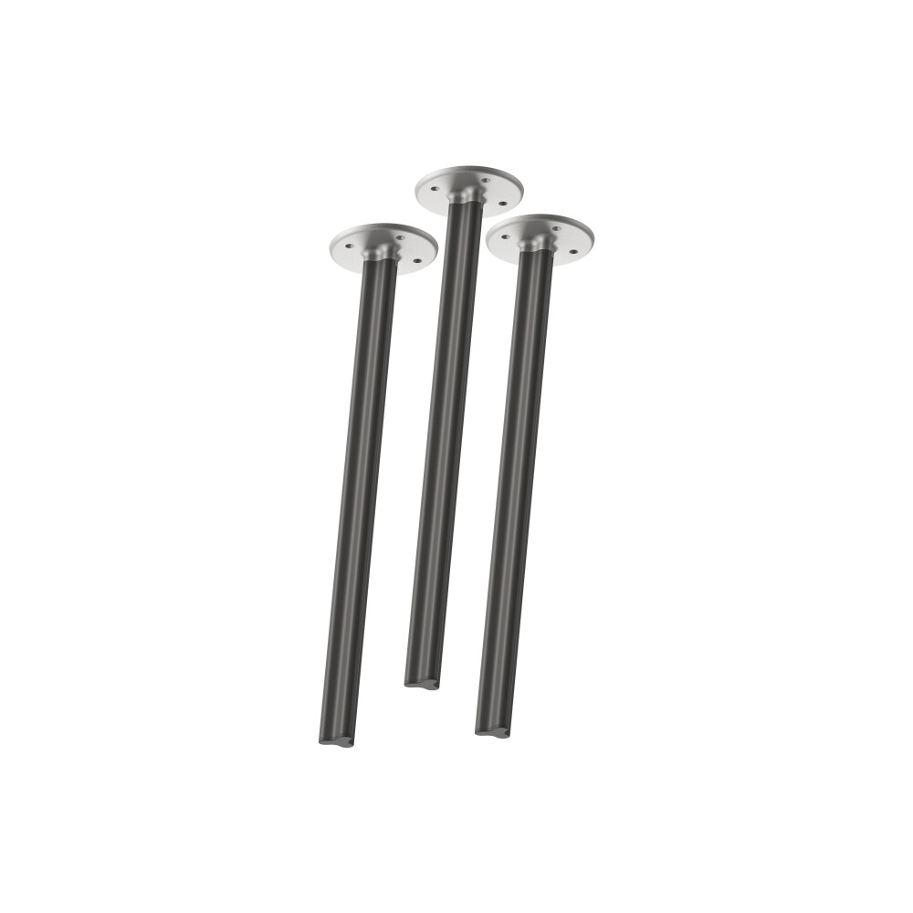 BEAM Table Legs - Material and Colour Aluminium, powder-coated, Black grey (RAL 7021) - Profile strength Standard - Height 71 cm - Set 3 Legs