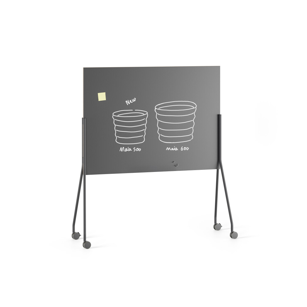 WALL Display Board by Michel Charlot in Jet black (RAL 9005) / Cork