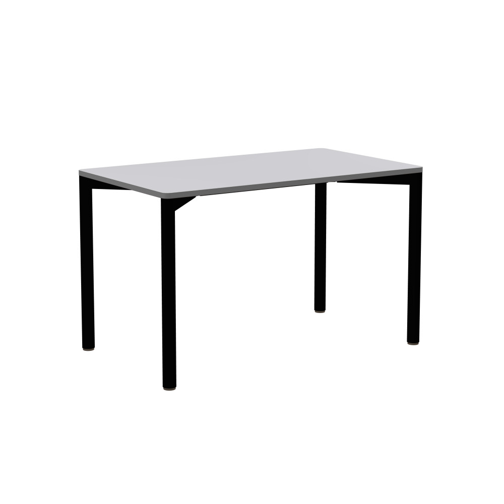 OUTLINE Tisch - Form Eckig - Länge 120,00 cm - Tiefe 70,00 cm - Radius 2,60 cm - Stärke 2,1 cm - Freiformfläche 1.00000000 - Oberseite Linoleum, 4177 Vapour - Kern MDF - Kante MDF, Grau - Kantenschräge 90°