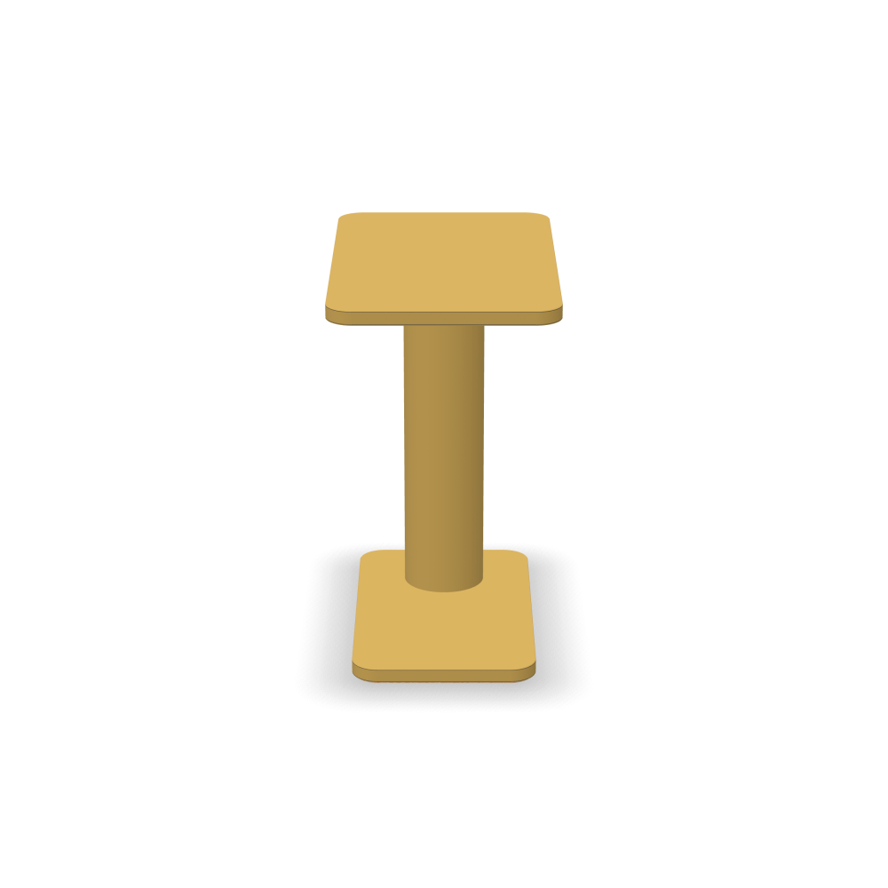 OFF-CUT Beistelltisch - Oberseite Linoleum, S588 Pure Linoleum - Form Rechteckig, L 34 × B 56 - Höhe 60 cm