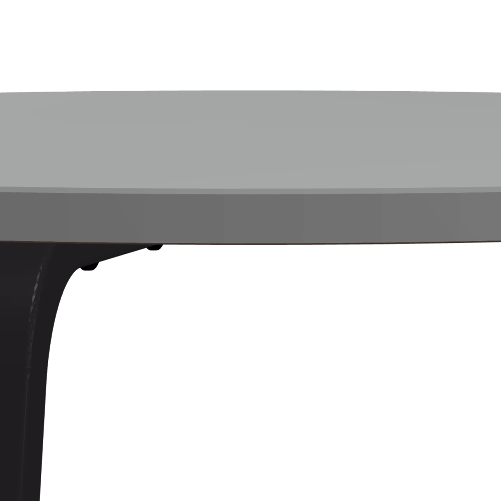 DIN linoleum table – 4132 Ash / MDF dyed / Mouse grey