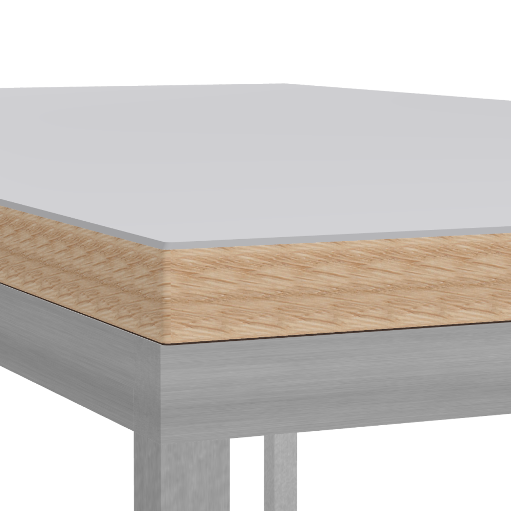MT30 linoleum table – 4177 Vapour / Laminboard (Strength 30mm) / Oak
