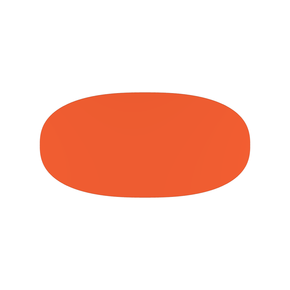 Linoleumtischplatte – 4186 Orange Blast / MDF durchgefärbt / Mausgrau