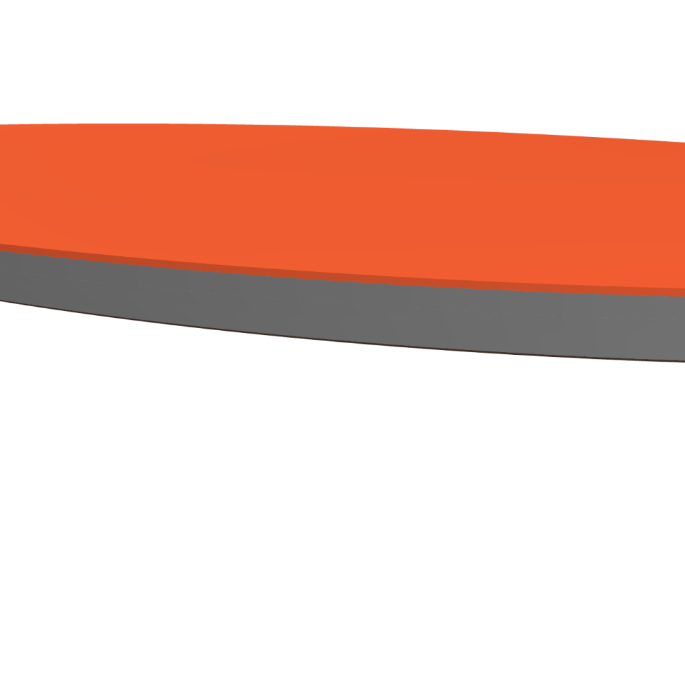 Linoleum tabletop – 4186 Orange Blast / MDF dyed / Mouse grey