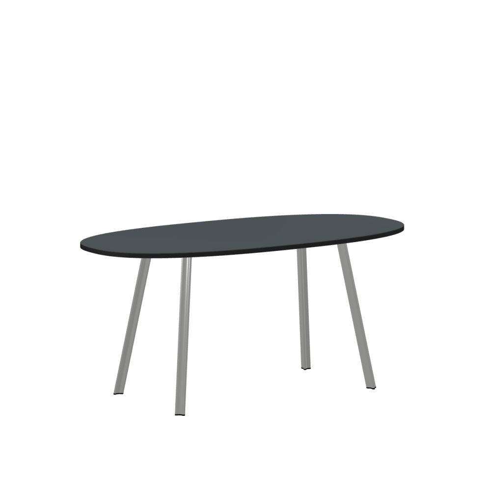 Beam linoleum table – 4155 Pewter / MDF dyed / Anthracite grey