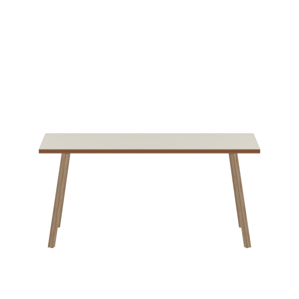 Beam linoleum table – 4176 Mushroom / Laminboard (Strength 30mm) / Walnut