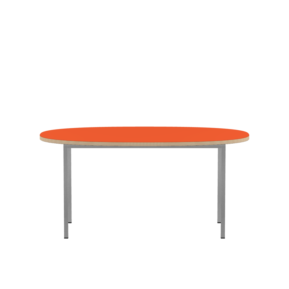 MT30 Linoleumtisch – 4186 Orange Blast / Stäbchenplatte (Stärke 30mm) / Esche