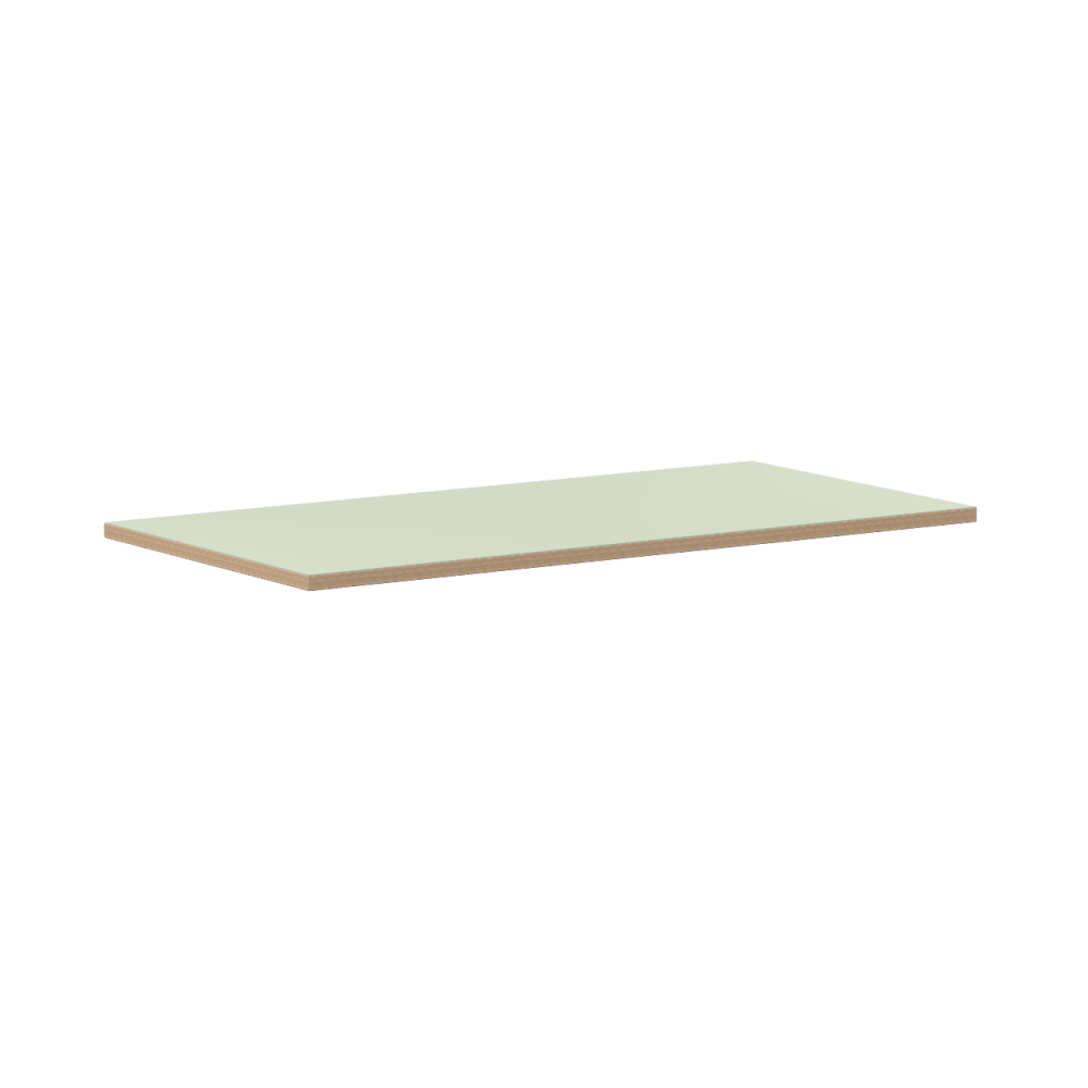 Linoleum tabletop – 4183 Pistachio / Laminboard (Strength 30mm) / Oak