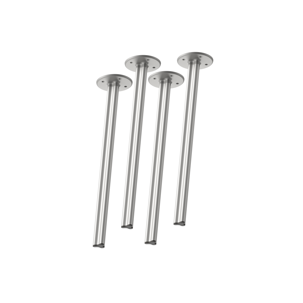 Ein Set aus 4 Stück BEAM-Beinen im "M"-Größe, 71 cm groß, entworfen von Daniel Lorch, mit Aluminium matt-Finish und Metallverbindern.