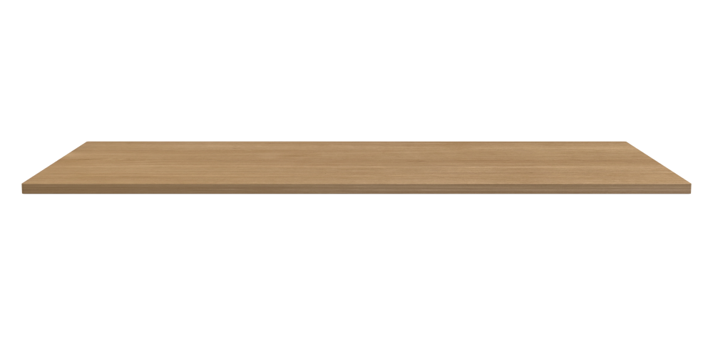Table Top - Shape Square - Length 200.00 cm - Width 100.00 cm - Radius 1.00 cm - Thickness 2.9 cm - Surface Wood Veneer, Oak - Core Laminboard - Edge Wood, Oak - Profile Edge 90°