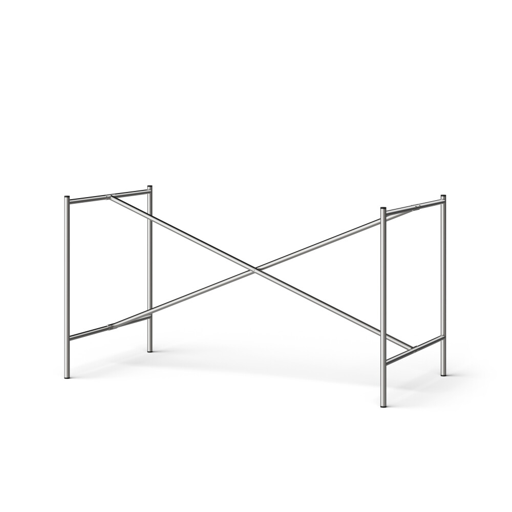 E2 Table Frame by Adam Wieland in Steel, Clear-coated - cross bar  Centered