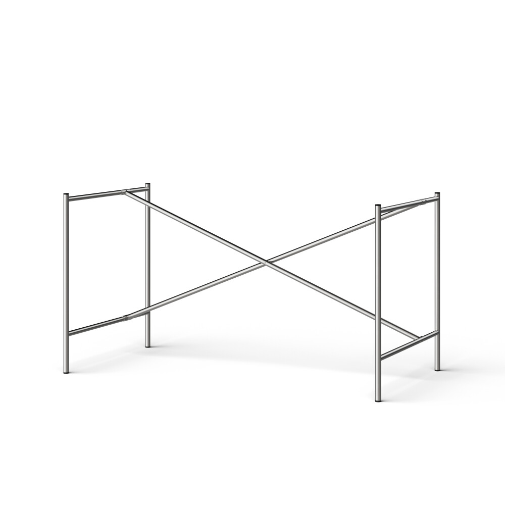 E2 Table Frame by Adam Wieland in Steel, Clear-coated - cross bar  Shifted