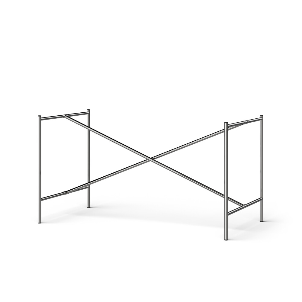 E2 Table Frame by Adam Wieland in Steel, Chrome-plated - cross bar  Centered