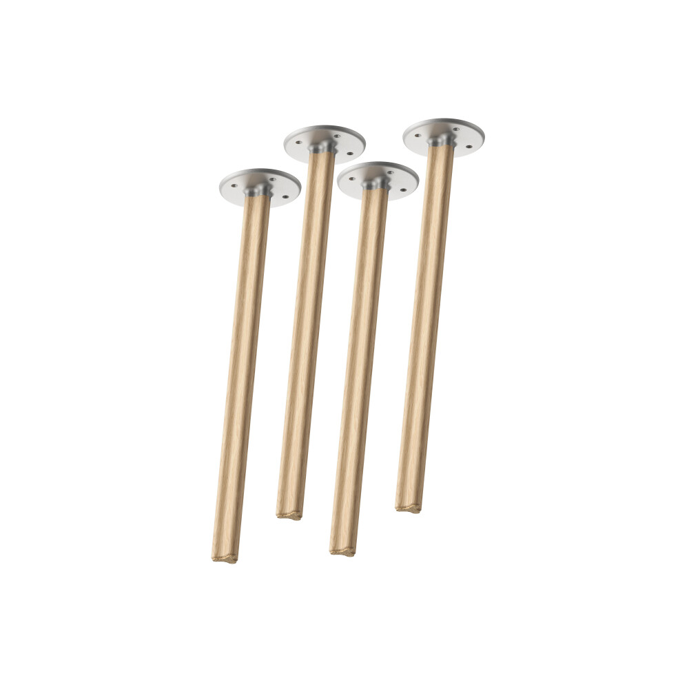 Ein Set aus 4 Stück BEAM-Beinen im "M"-Größe, 71 cm groß, entworfen von Daniel Lorch, mit Esche-Finish und Metallverbindern.