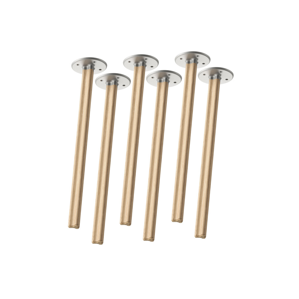 Ein Set aus 6 Stück BEAM-Beinen im "M"-Größe, 71 cm groß, entworfen von Daniel Lorch, mit Esche-Finish und Metallverbindern.