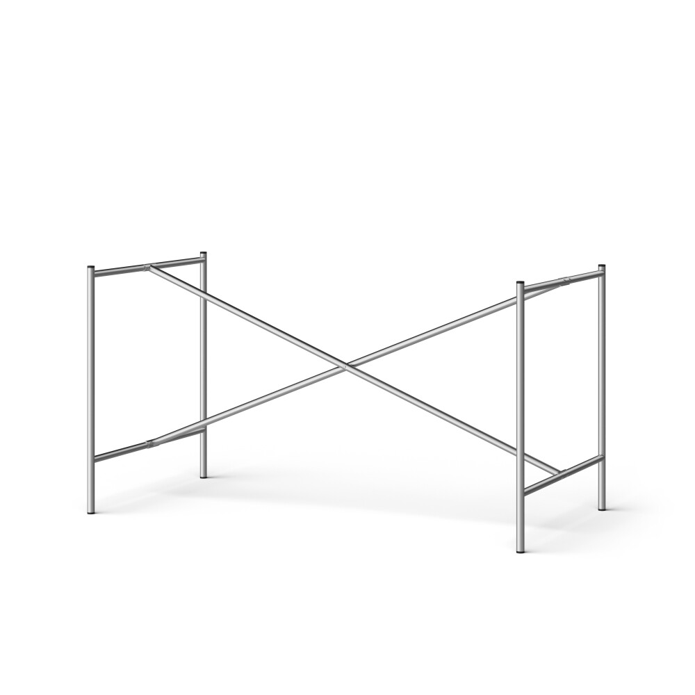 E2 Table Frame - Material and Colour Steel, White aluminium (RAL 9006) - Cross bar Centered - Length 100 cm - Width 78 cm - Height 72 cm