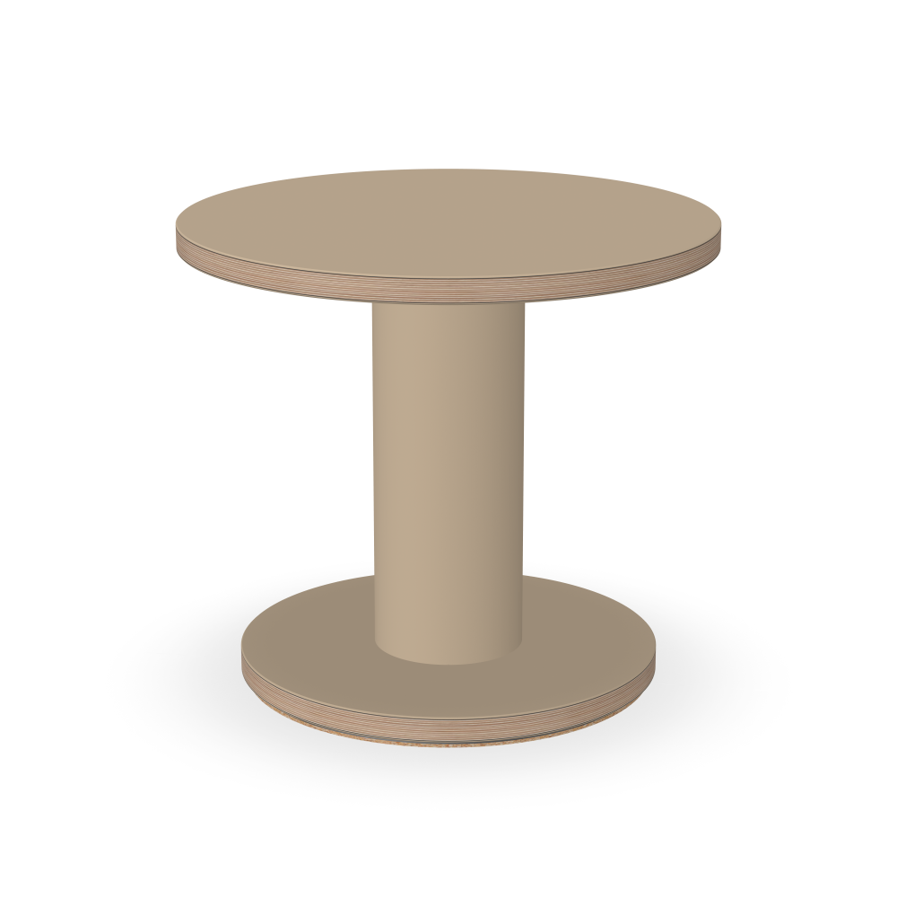 OFF-CUT Side Tables - Surface Linoleum, 4007 Macadamia - Shape Round, Ø 45 - Height 40 cm