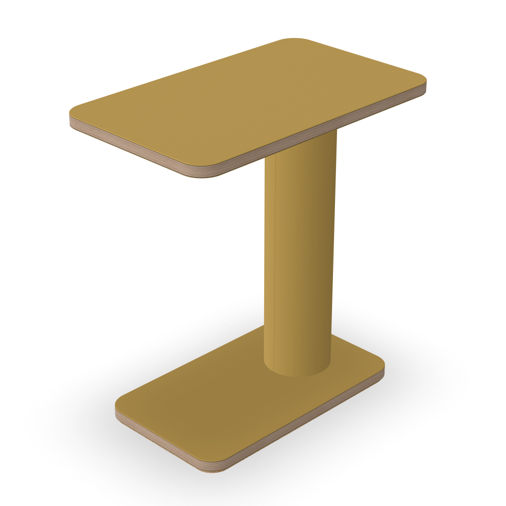 OFF-CUT Side Tables - Surface Linoleum, S588 Pure Linoleum - Shape Rectangular, L 34 × W 56 - Height 60 cm