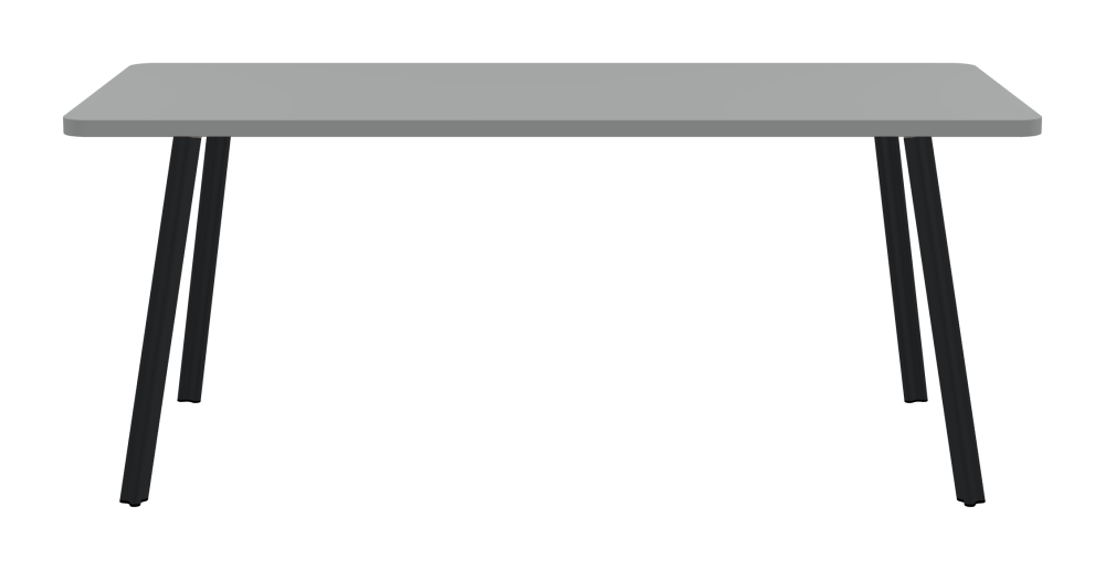 BEAM Tisch - Form Eckig - Länge 180,00 cm - Tiefe 80,00 cm - Radius 5,00 cm - Stärke 3 cm - Freiformfläche 1.00000000 - Oberseite Linoleum, 4132 Ash - Kern Stäbchenplatte - Kante Linoleum, 4132 Ash - Kantenschräge 90° / BEAM Tischbeine - Material und Farbe Aluminium, pulverbeschichtet, Schwarzgrau (RAL 7021) - Profilgröße Normal - Höhe 71 cm - Set 4 Tischbeine