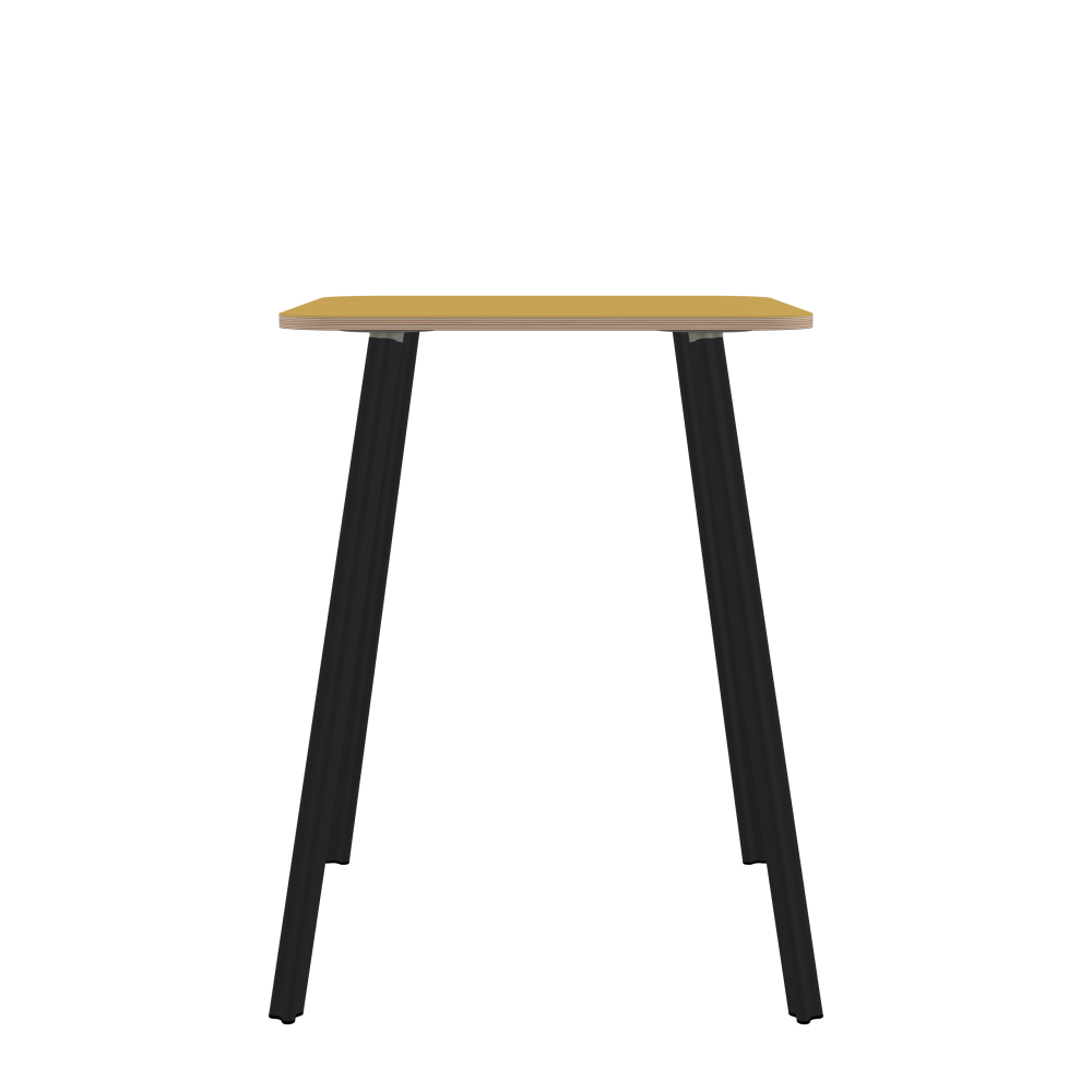 BEAM Tisch - Form Eckig - Länge 80,00 cm - Tiefe 80,00 cm - Radius 10,00 cm - Stärke 2 cm - Freiformfläche 1.00000000 - Oberseite Linoleum, S588 Pure Linoleum - Kern Multiplex Birke - Kantenschräge 90° / BEAM Tischbeine - Material und Farbe Aluminium, pulverbeschichtet, Schwarzgrau (RAL 7021) - Profilgröße Normal - Höhe 102 cm - Set 4 Tischbeine