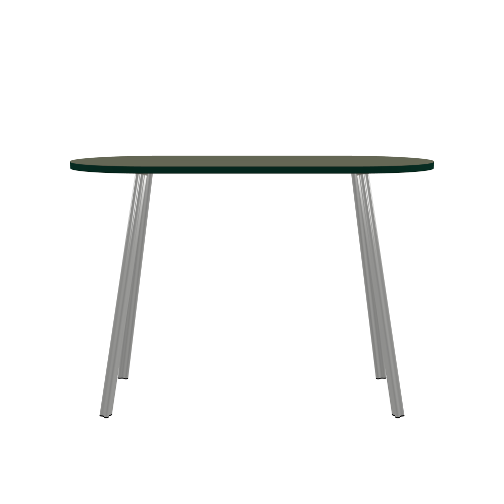 BEAM Tisch - Form Eckig - Länge 160,00 cm - Tiefe 75,00 cm - Radius 37,50 cm - Stärke 3 cm - Freiformfläche 1.00000000 - Oberseite Linoleum, 4184 Olive - Kern Stäbchenplatte - Kante Linoleum, 4174 Conifer - Kantenschräge 90° / BEAM Tischbeine - Material und Farbe Aluminium, matt eloxiert - Profilgröße Normal - Höhe 102 cm - Set 4 Tischbeine