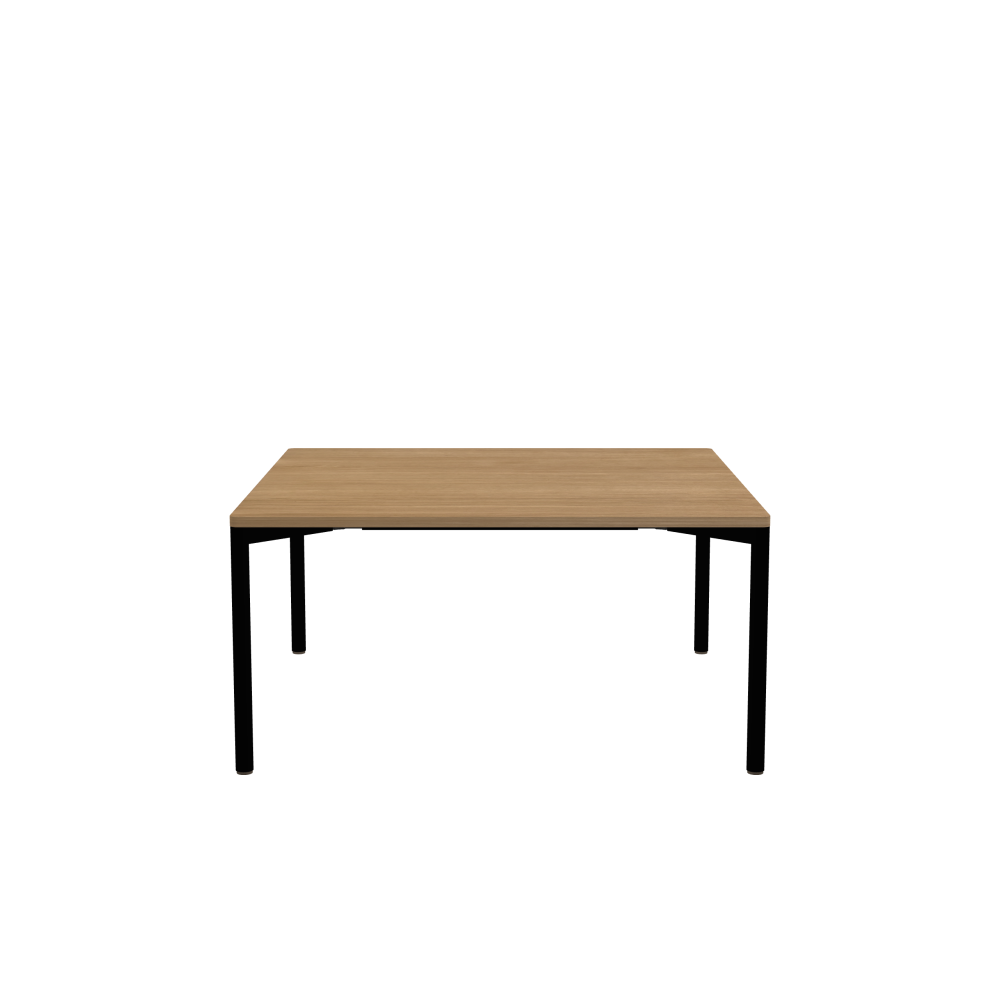 OUTLINE Table - Shape Square - Length 150.00 cm - Width 150.00 cm - Radius 2.60 cm - Thickness 2.9 cm - Surface Wood Veneer, Oak - Core Laminboard - Edge Wood, Oak - Profile Edge 90°