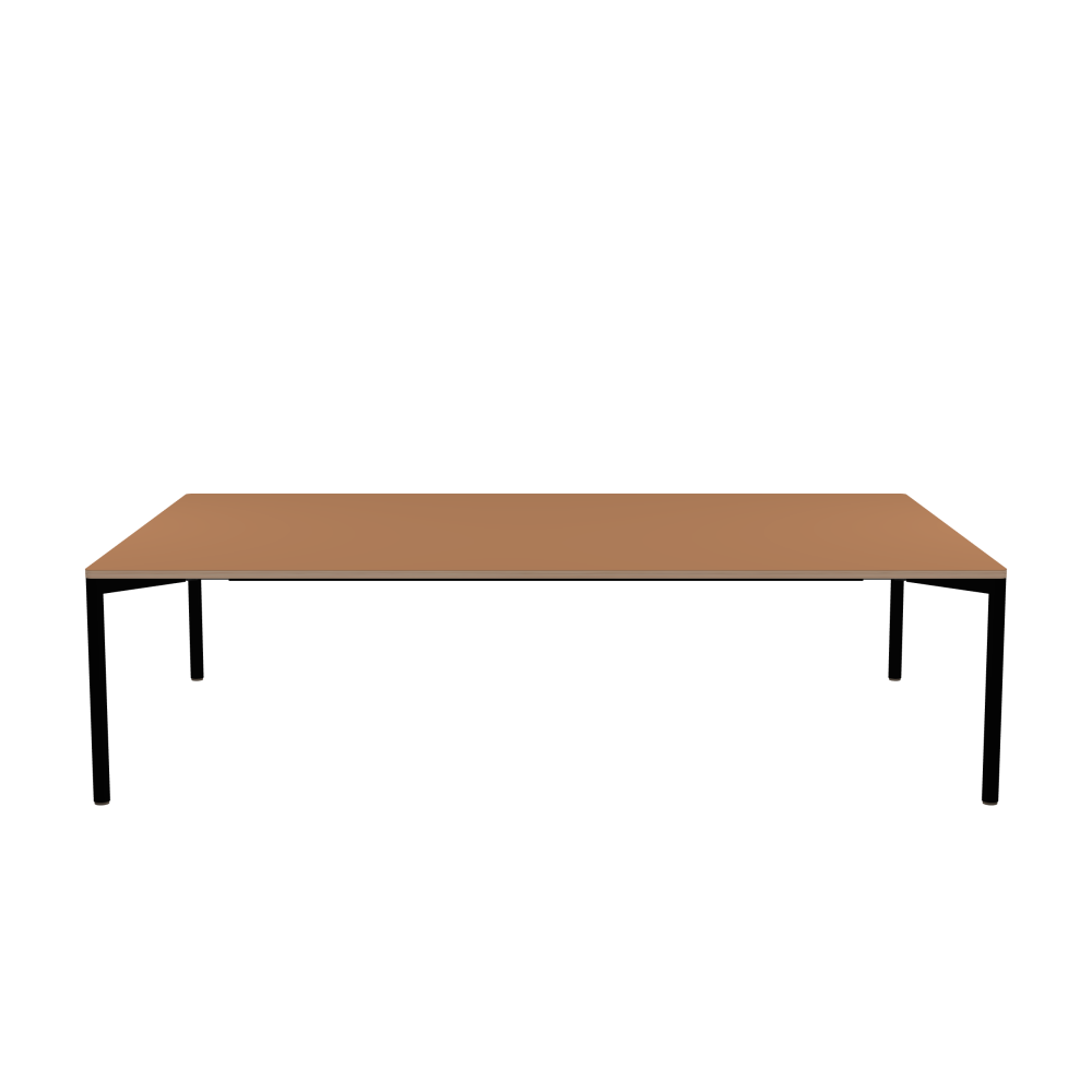 OUTLINE Table - Shape Square - Length 280.00 cm - Width 180.00 cm - Radius 2.60 cm - Thickness 2.6 cm - Freeform 1.00000000 - Surface Linoleum, 4003 Walnut - Core Birch Plywood - Profile Edge 90°